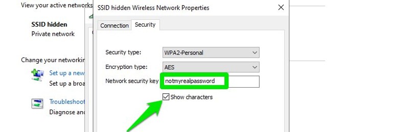 Show WiFi Password in Windows 10