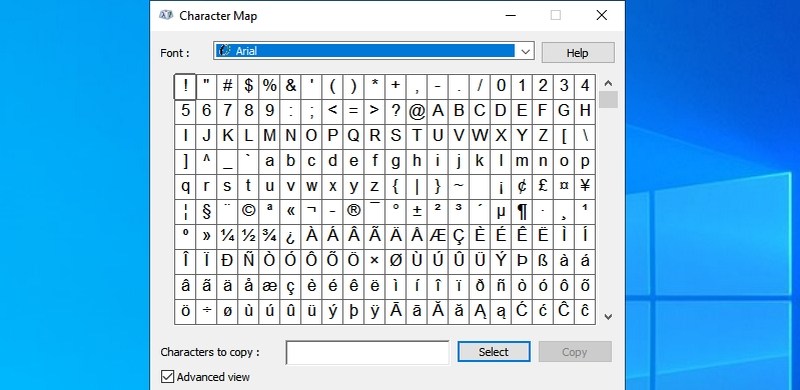 CharacterMap