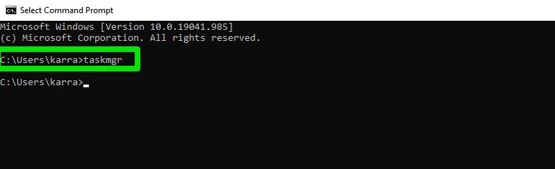 Access Task Manager from Command Prompt
