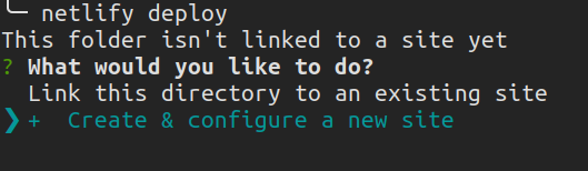 Netlify CLI Deploy - Create