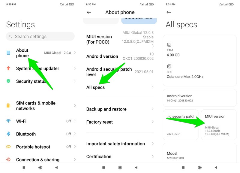 Enable Developer mode in Xiaomi