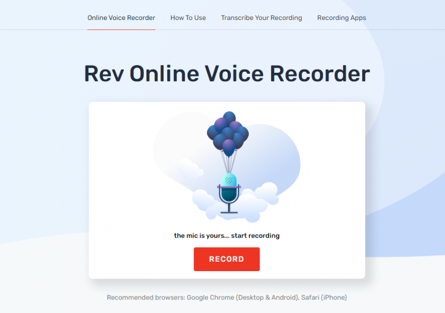 Rev Online Voice Recorder