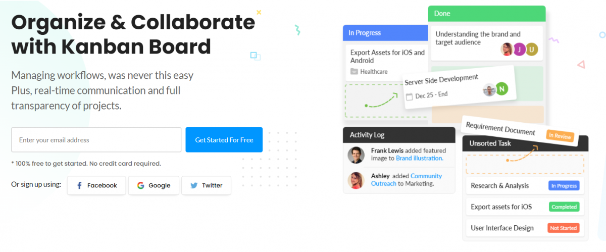 ntask Kanban board