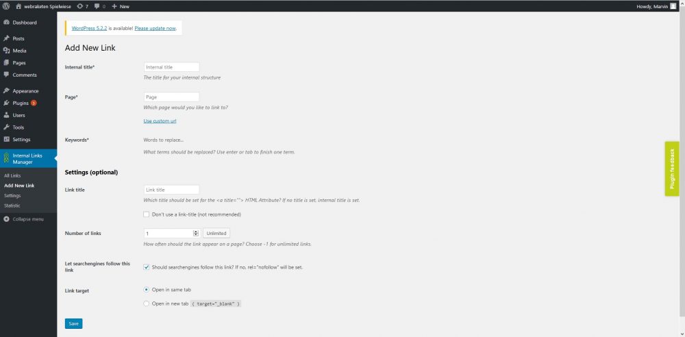 internal links manager wordpress plugin