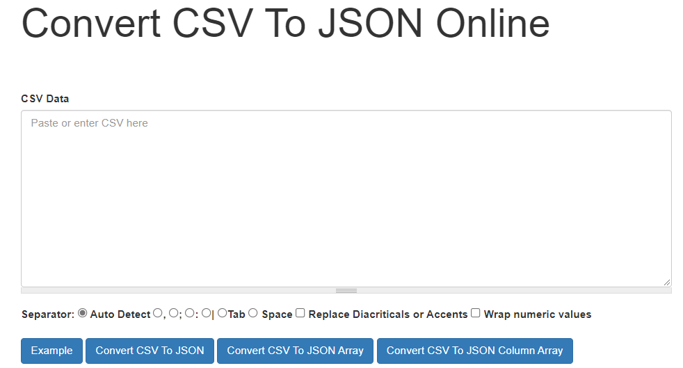 json to csv tools