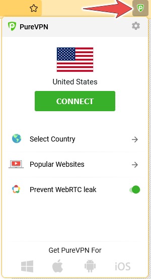 PureVPN WebRTC leak protection