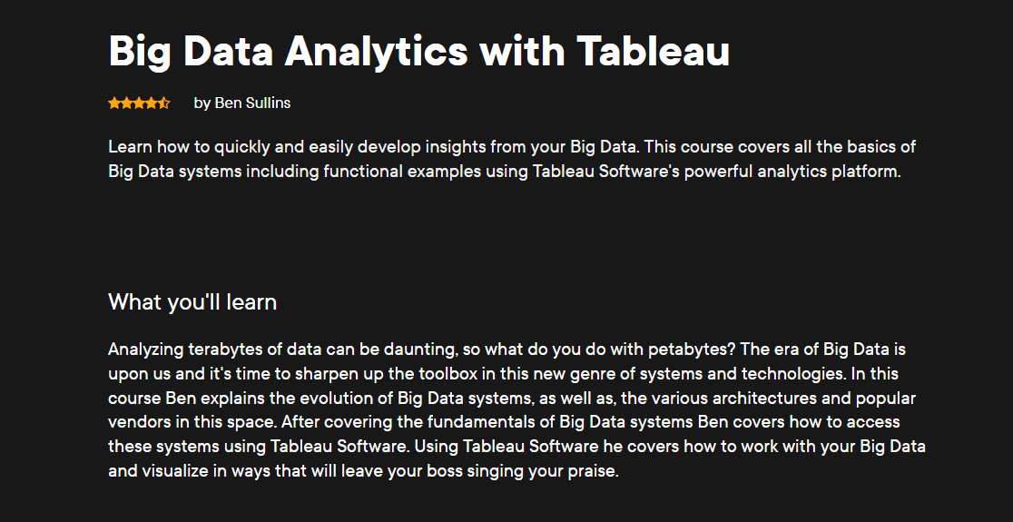 big data course