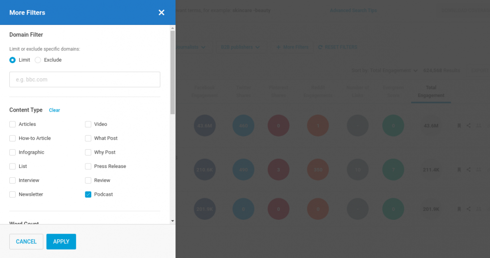 buzzsumo keyword research tool