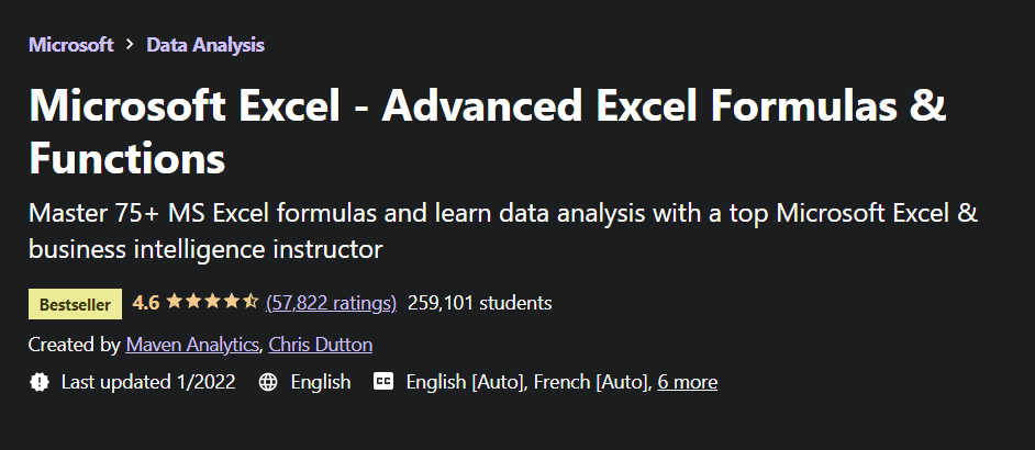 excel data analysis