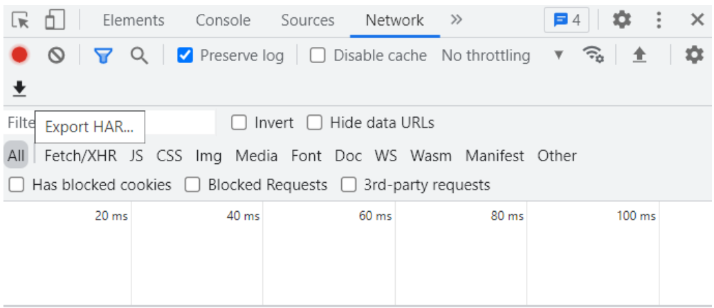 Har File in Chrome