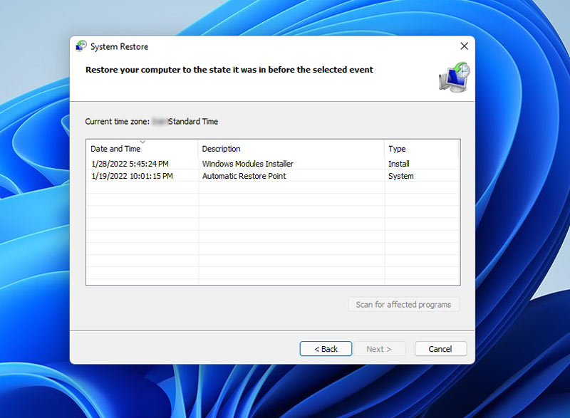 Revert Settings with System Restore to fix DS4Windows Not Working