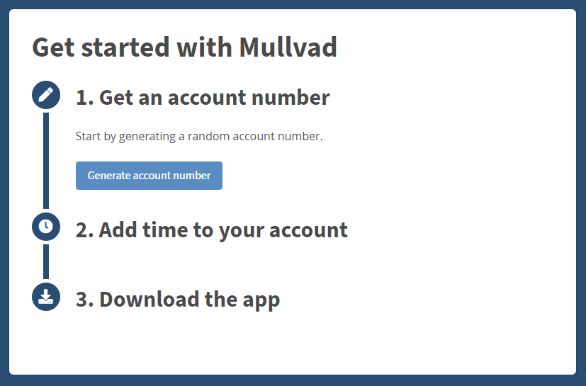 mullvad VPN account number