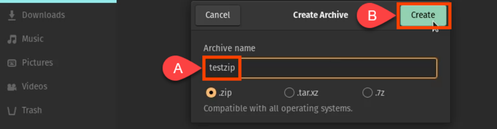 Zip in Linux