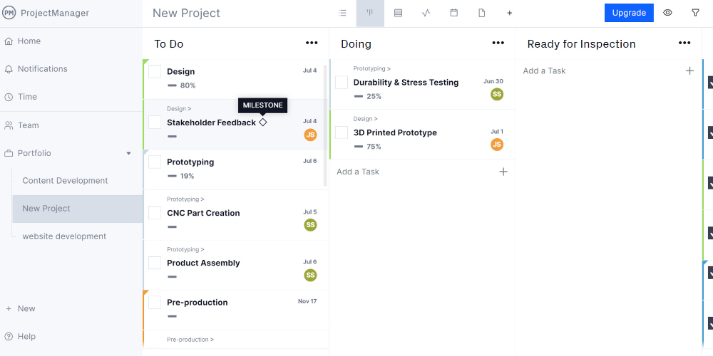 Gantt Chart Maker with milestones from ProjectManager