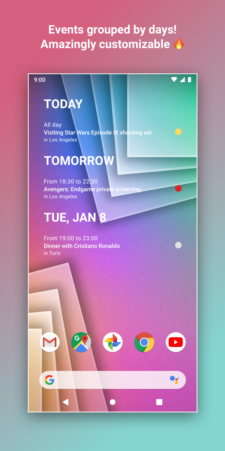 calendar widget