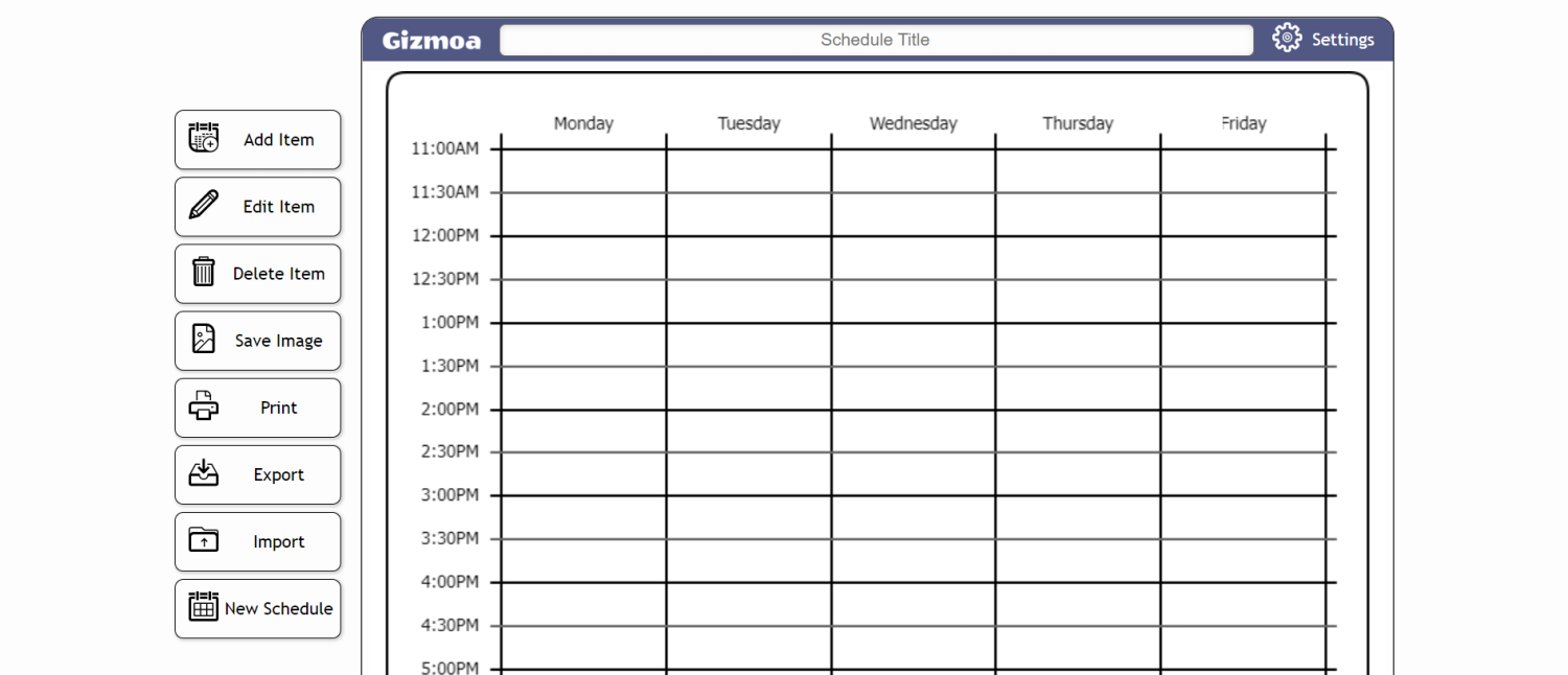 College Schedule Maker