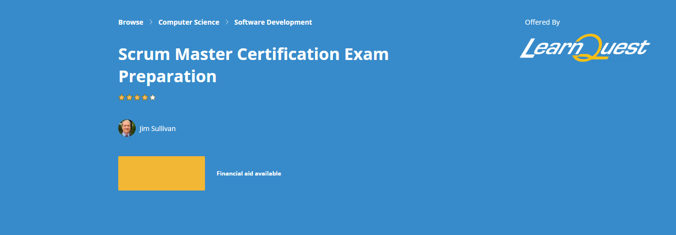 Scrum Master Certification Exam Preparation Coursera