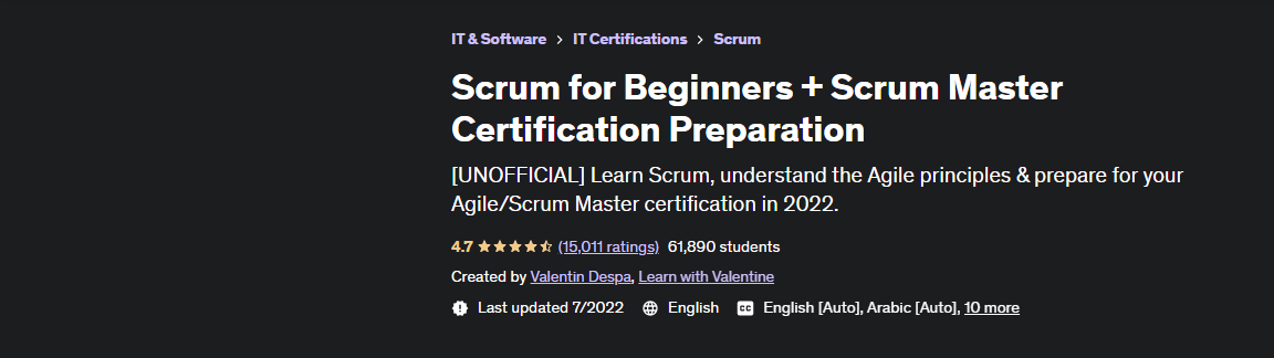 Scrum for Beginners Scrum Master Certification