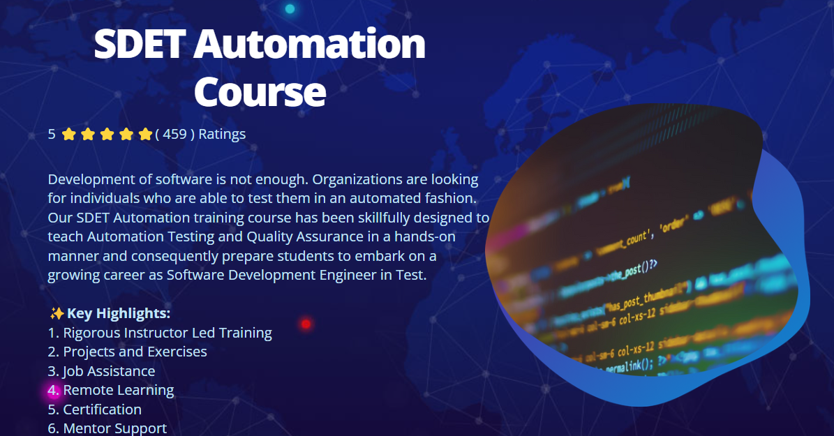 SDET Automation course