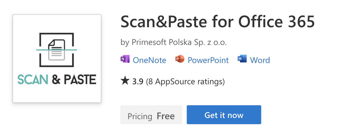 Scan&Paste for Office 365