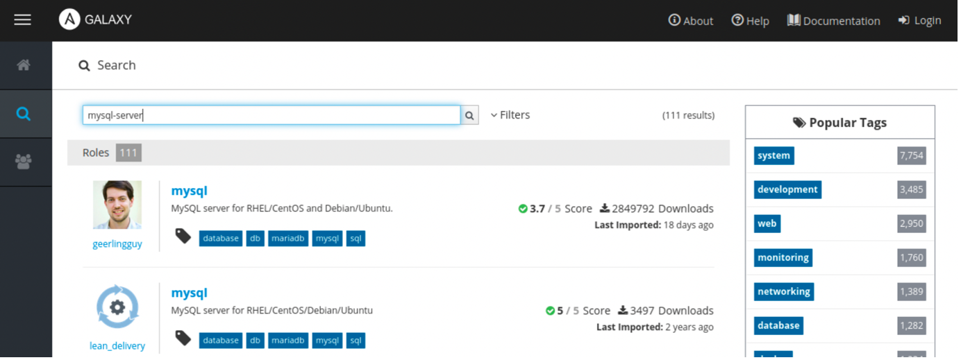 ansible-galaxy-mysql