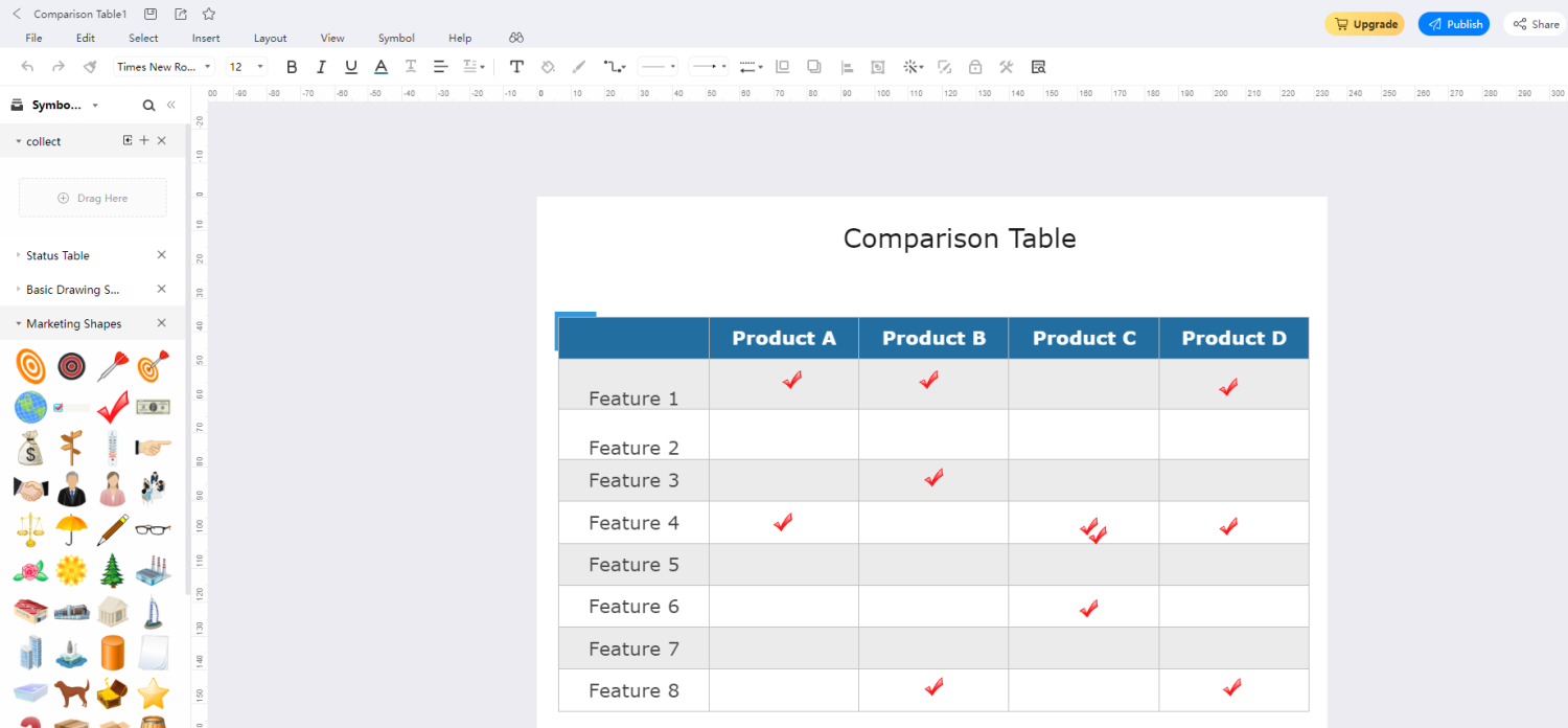 EdrawMax comparison graph maker