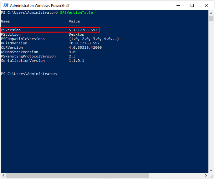 powershell-version