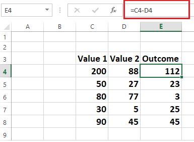 substractionexcel