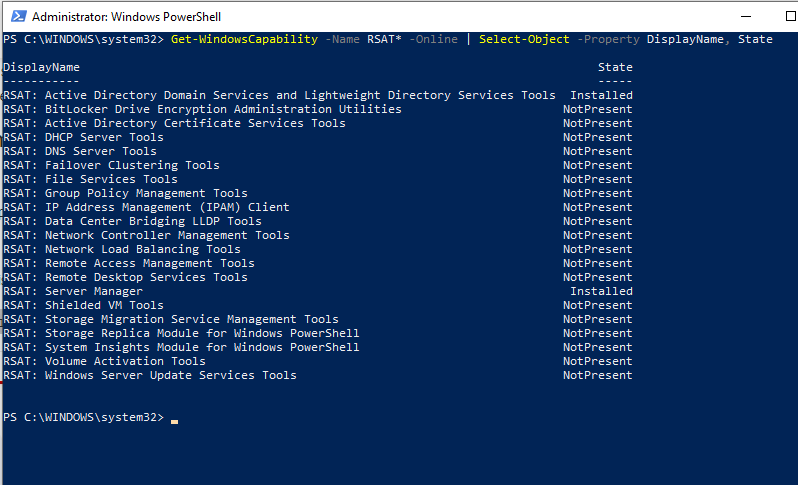 powershellrsattoollisting