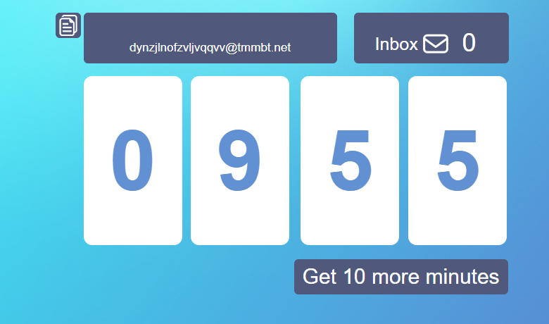 10 Minute Mail disposable email address service provider