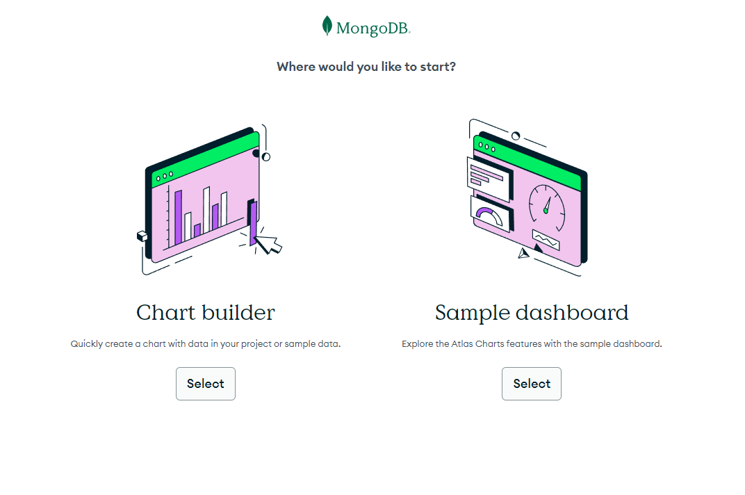 Chart builder and sample dashboard