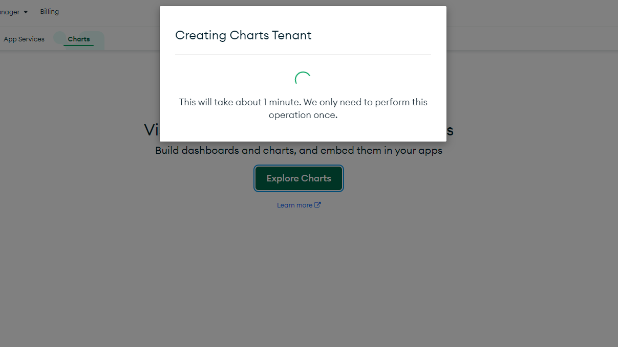 Setting up charts tenant