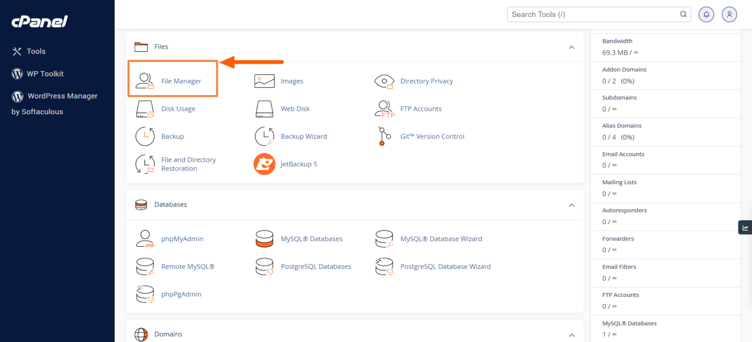 C Panel File Manager