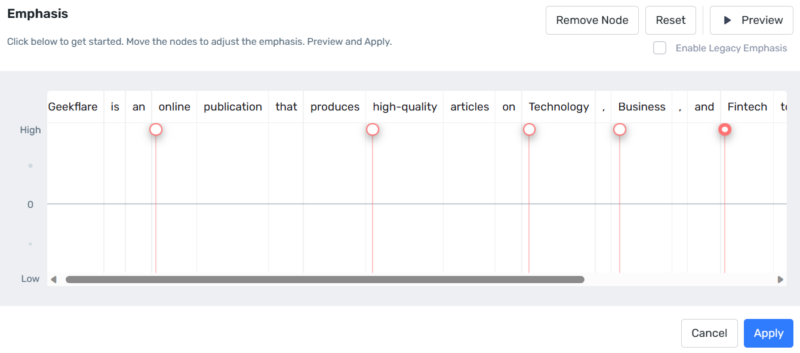 emphasis feature murf.ai