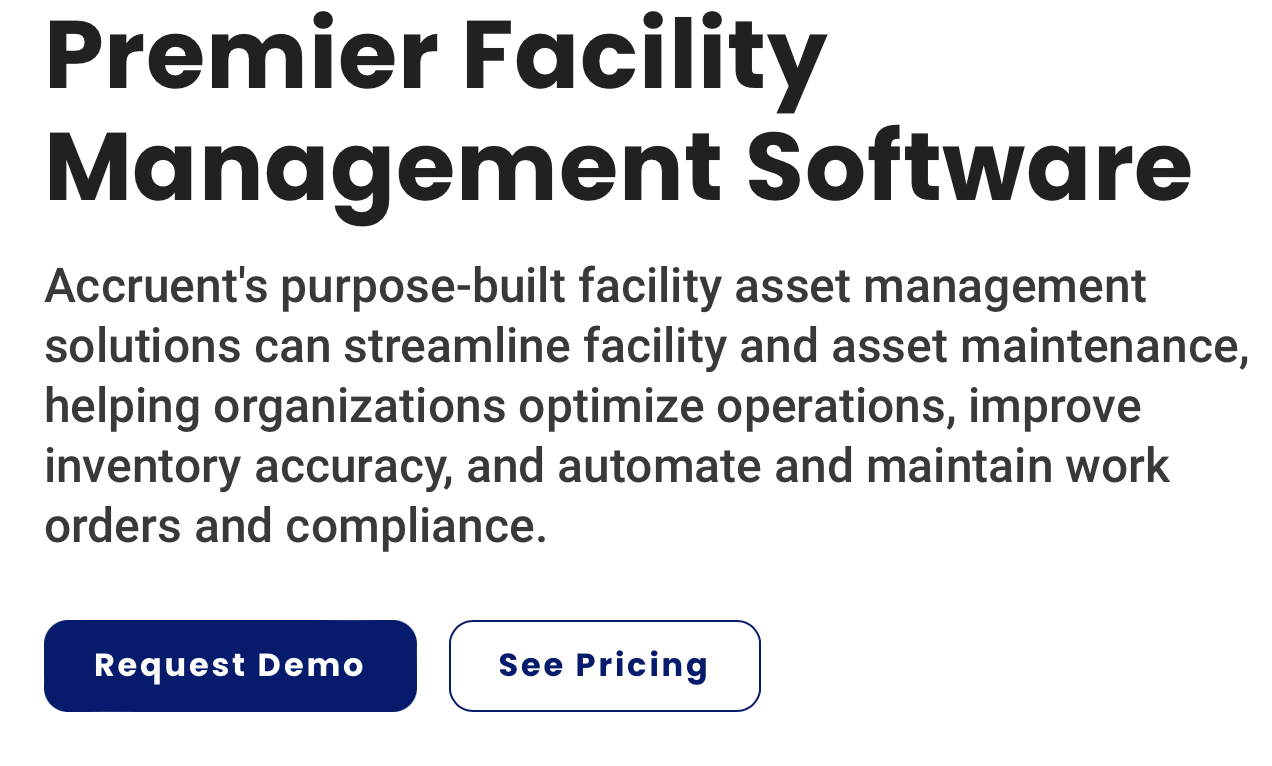 Accruent is one of the best facility management software to streamline operations