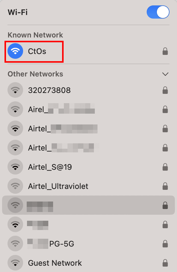 List of SSIDs on Mac