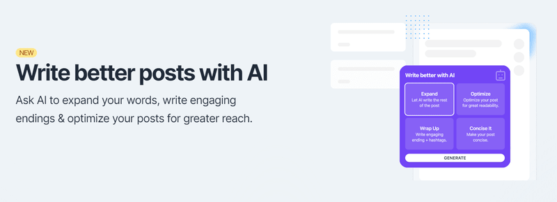 Write better posts with ai.