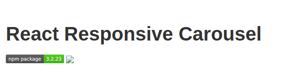 React responsive carousel.