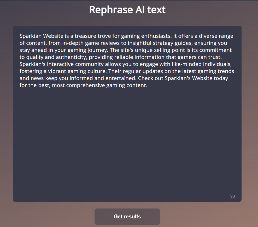 Rephrase ai text 