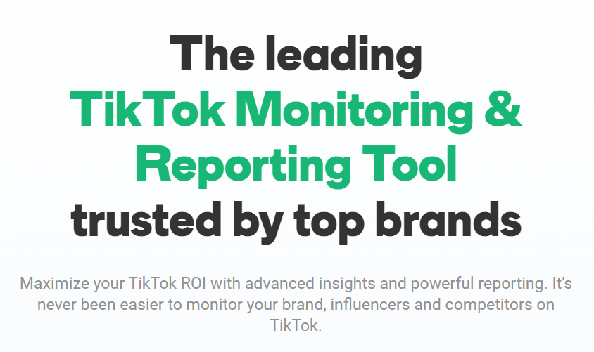 The leading tiktok monitoring & reporting tool trusted by top brands.