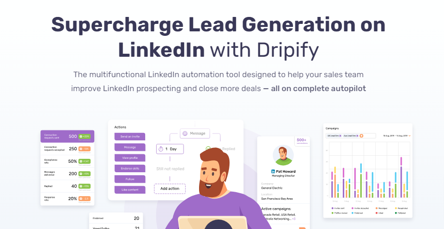 Supercharge lead generation on linkedin with drippy.