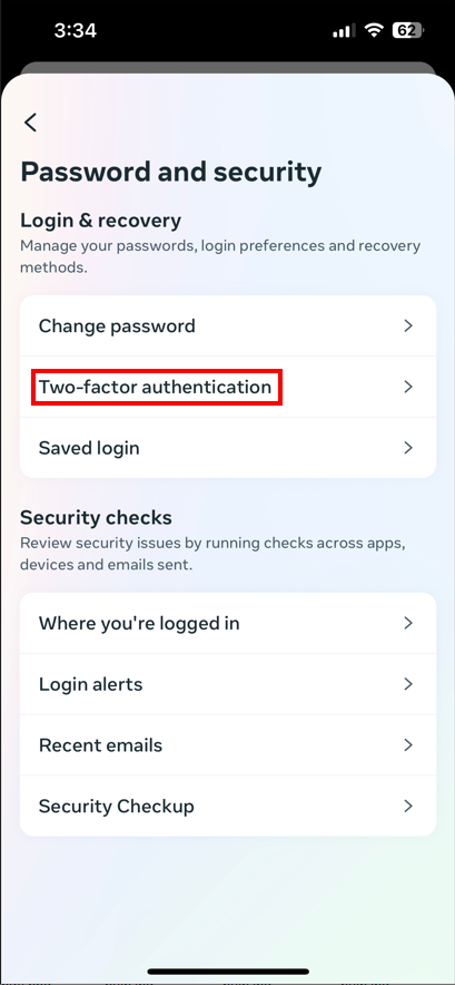 A screenshot of the password and security settings on an iphone.