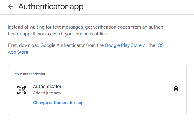 The google authenticator app is shown on the screen.