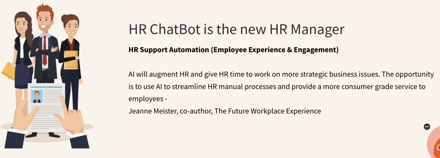 HR Chatbot replaces HR manager.