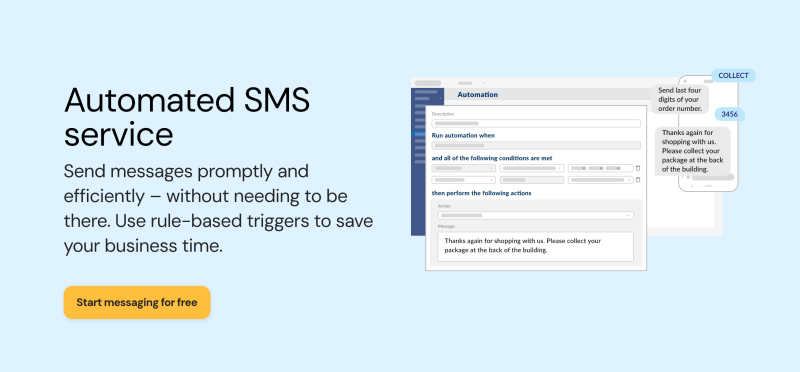 Automated sms service.