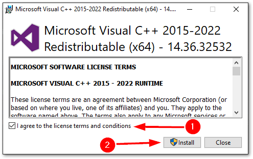 Install Microsoft Visual 2019 to install VirtualBox