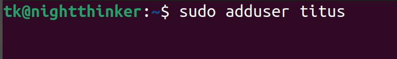 Sudo adduser