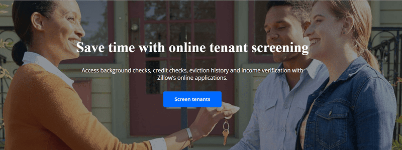 Zillow tenant screening software