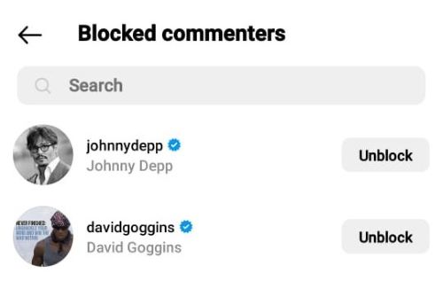 blocked commenters