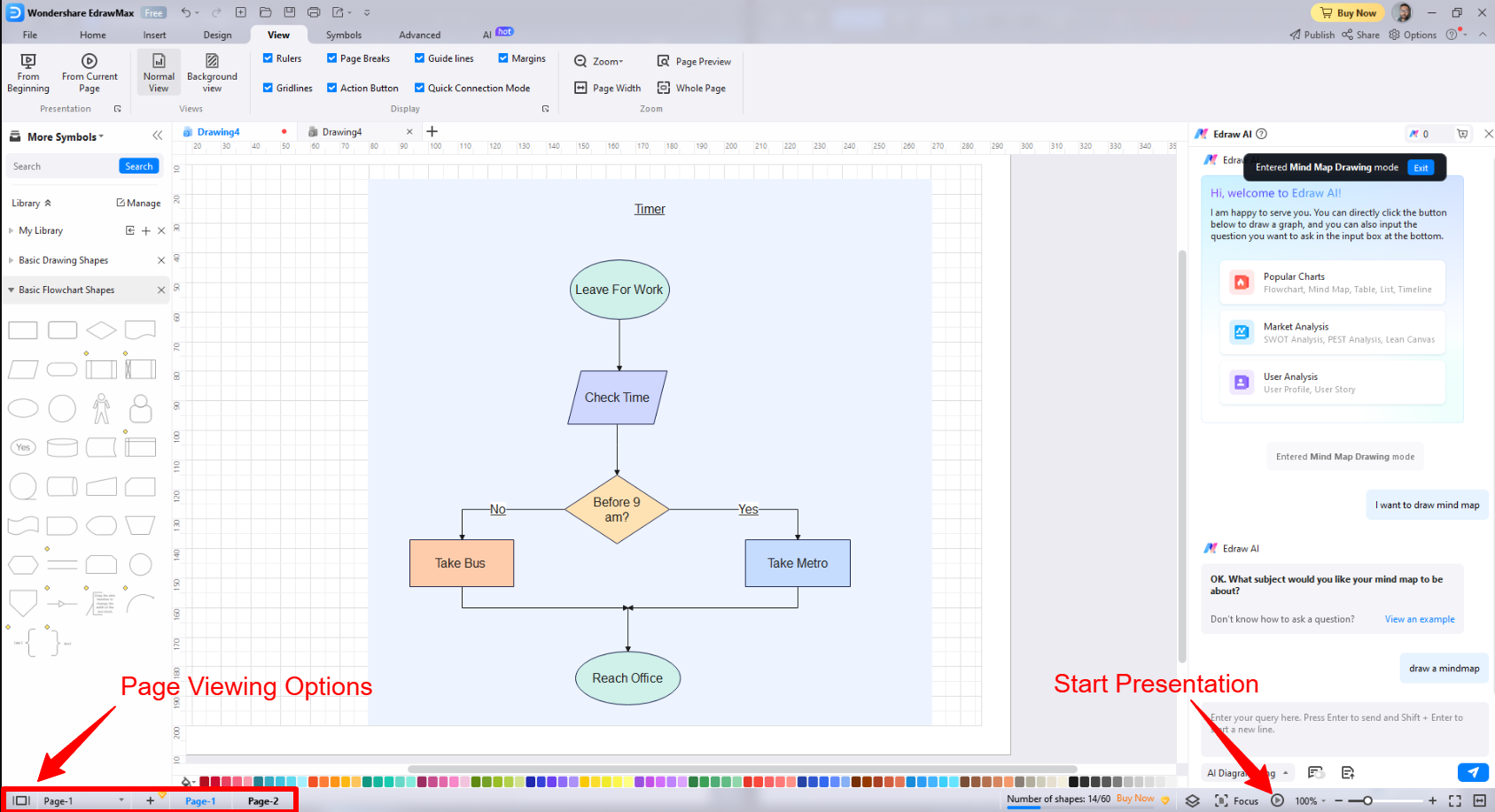 View-pages-and-turn-on-Presentation